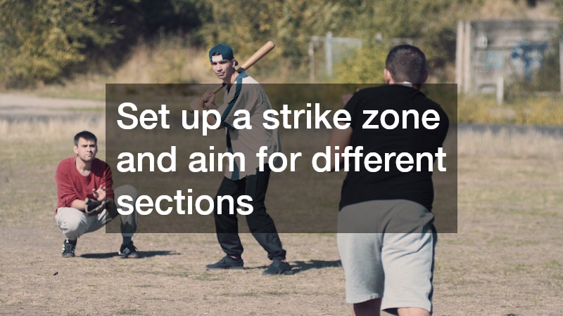 three men practising baseball